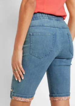 bonprix bonprix Bermudas vaqueras con dobladillo de color Denim claro Discount