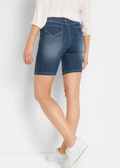 bonprix bonprix Bermudas vaqueras de talle medio Denim desgastado Hot