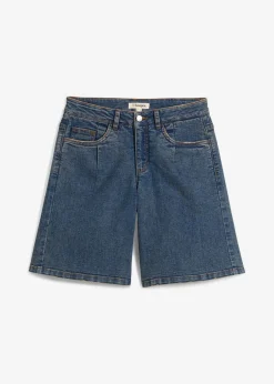 bonprix bonprix Bermudas vaqueras de talle medio azul piedra-beige nuevo usado Best