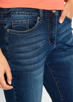 bonprix bonprix Bermudas vaqueras, mid waist, con cintura cómoda denim intenso Clearance