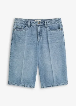 bonprix bonprix Bermudas vaqueras mid waist, low stretch Denim desgastado Discount
