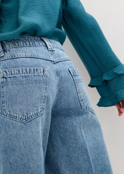 bonprix bonprix Bermudas vaqueras mid waist, low stretch Denim desgastado Discount