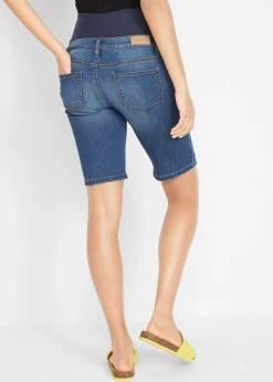 bonprix bonprix Bermudas vaqueras premamá, regular fit Azul Outlet