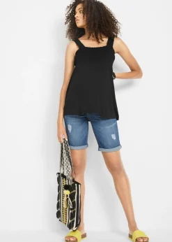 bonprix bonprix Bermudas vaqueras premamá, regular fit Azul Outlet