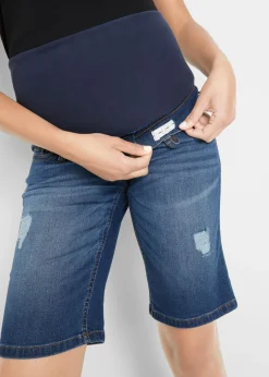 bonprix bonprix Bermudas vaqueras premamá, regular fit Azul Outlet