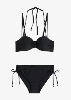 bonprix bonprix Bikini balconette (2 piezas) con tirantes halter extra Negro Clearance
