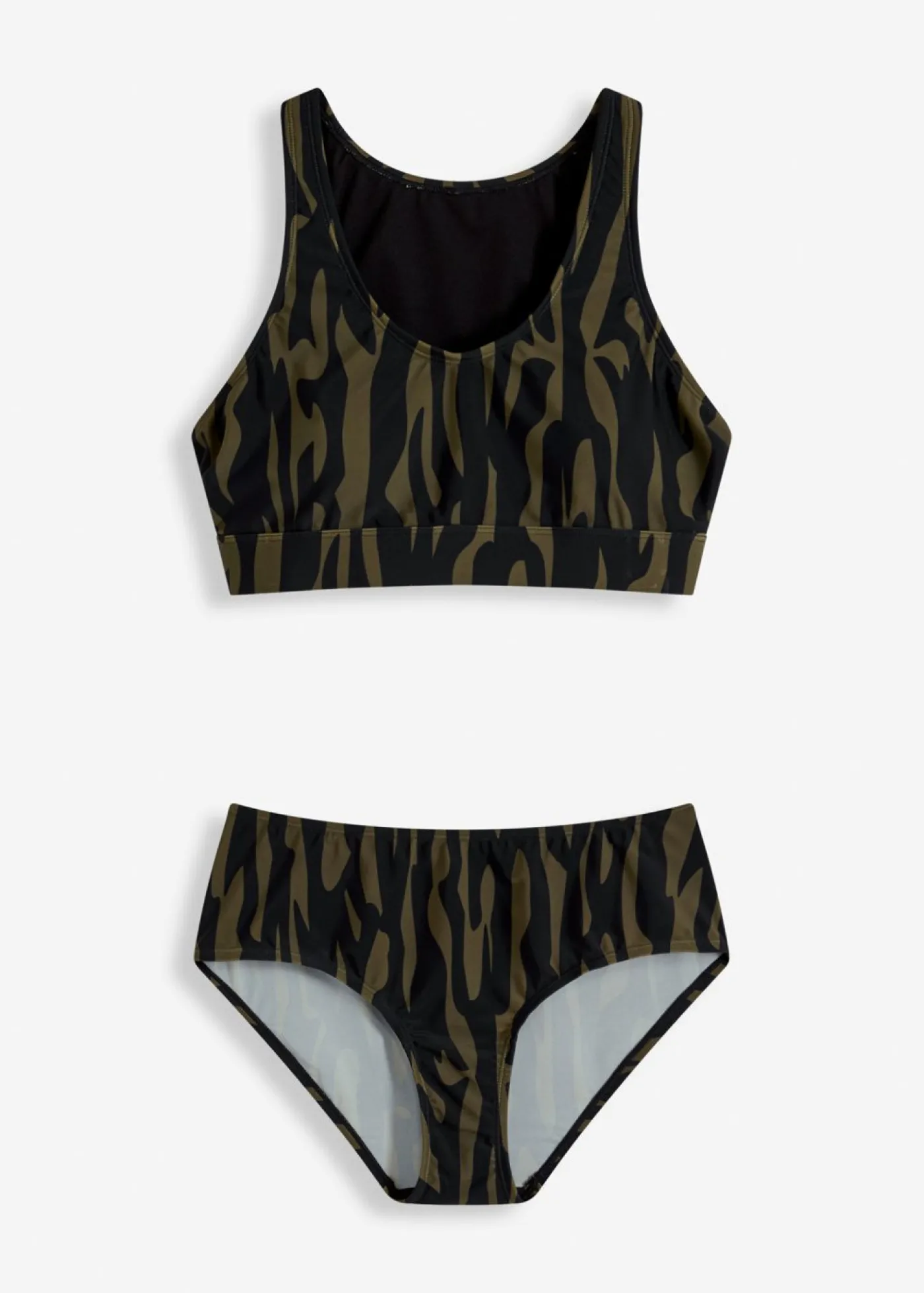 bonprix bonprix Bikini bustier (2 piezas) Verde oliva oscuro-negro Sale