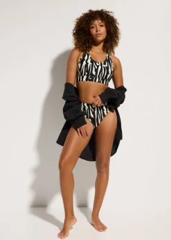 bonprix bonprix Bikini bustier (2 piezas) Beige natural-negro Outlet