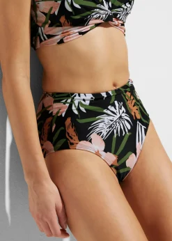 bonprix bonprix Bikini bustier (2 piezas) Negro de flores New