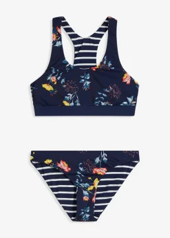 bonprix bonprix Bikini bustier reversible (2 piezas) Azul estampado New