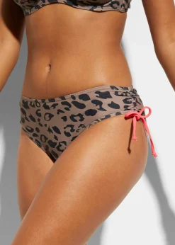 bonprix bonprix Bikini con aros (2 piezas) estampado leo arcilla/negro Discount