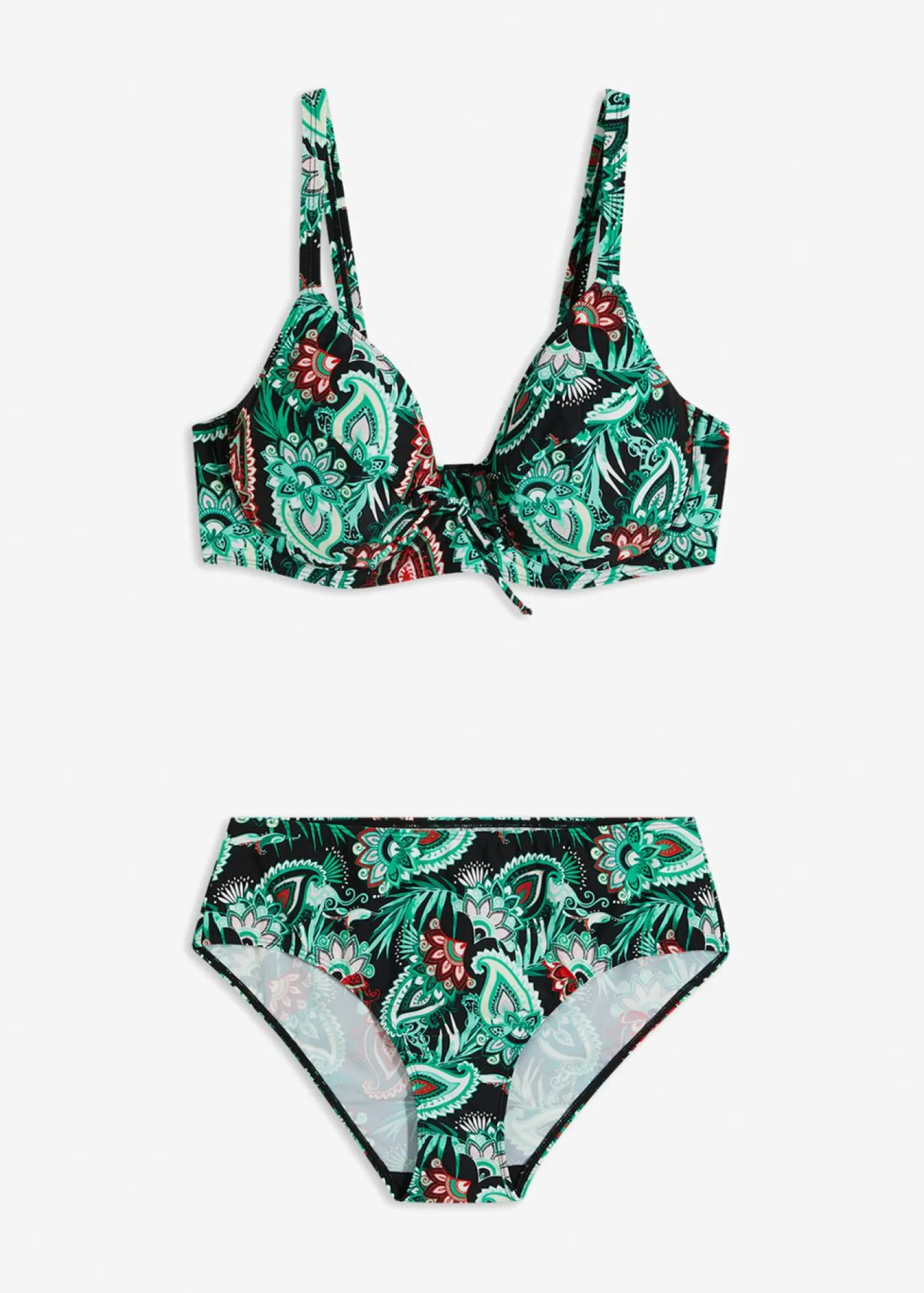 bonprix bonprix Bikini reductor con aros (2 piezas) Negro estampado Online