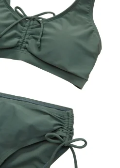 bonprix bonprix Bikini tipo bustier (2 piezas) con cinta para anudar musgo Sale
