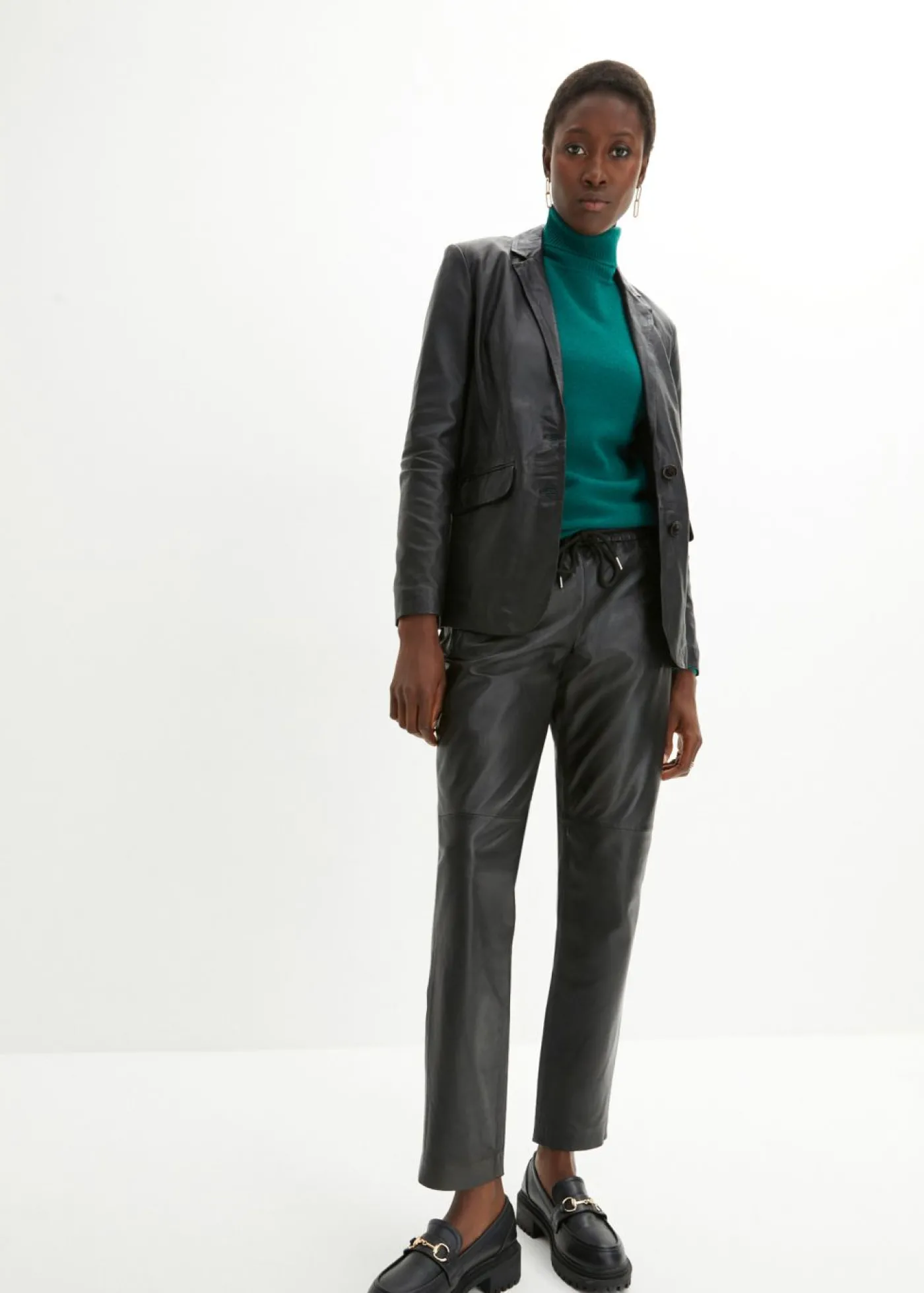 bonprix bonprix Blazer con napa de borrego Negro New