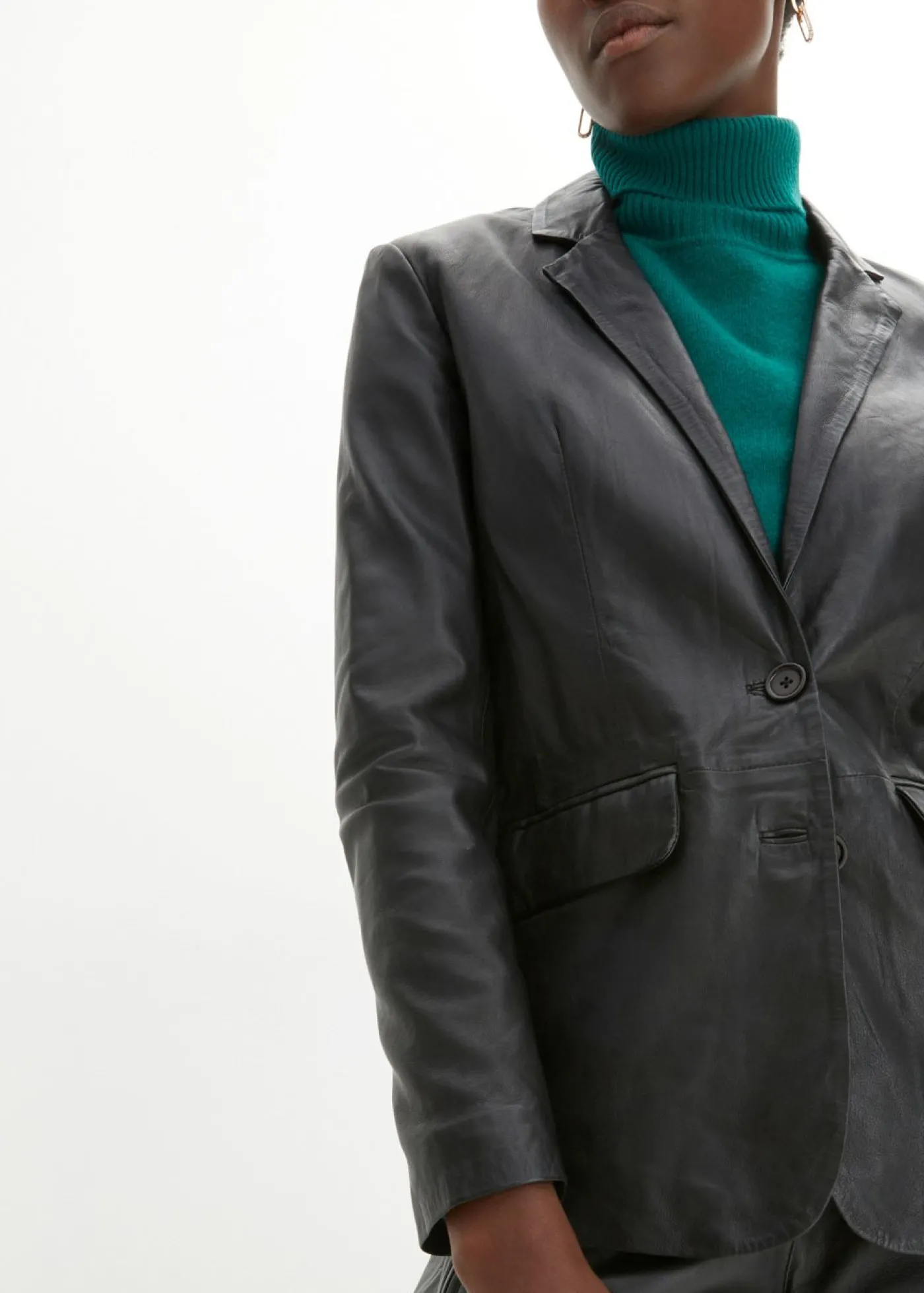 bonprix bonprix Blazer con napa de borrego Negro New