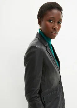bonprix bonprix Blazer con napa de borrego Negro New