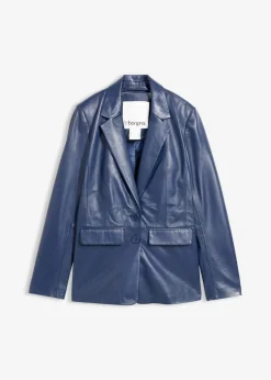 bonprix bonprix Blazer con napa de borrego Azul marino