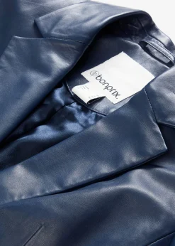 bonprix bonprix Blazer con napa de borrego Azul marino