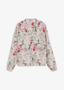 bonprix bonprix Blusa Blanco lana con flores New