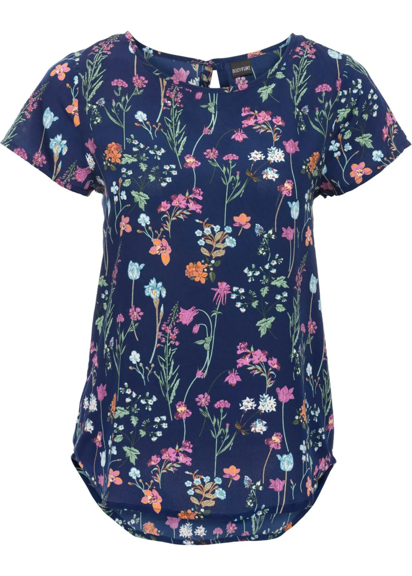 bonprix bonprix Blusa Azul oscuro de flores Sale
