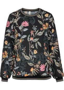 bonprix bonprix Blusa Negro de flores Clearance