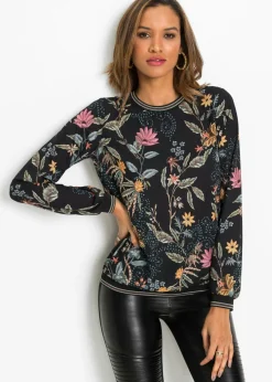 bonprix bonprix Blusa Negro de flores Clearance
