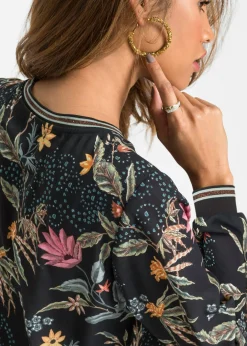 bonprix bonprix Blusa Negro de flores Clearance