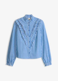 bonprix bonprix Blusa Azul-blanco con rayas