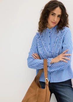 bonprix bonprix Blusa Azul-blanco con rayas