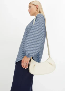 bonprix bonprix Blusa azul ahumado/blanco rayas verticales