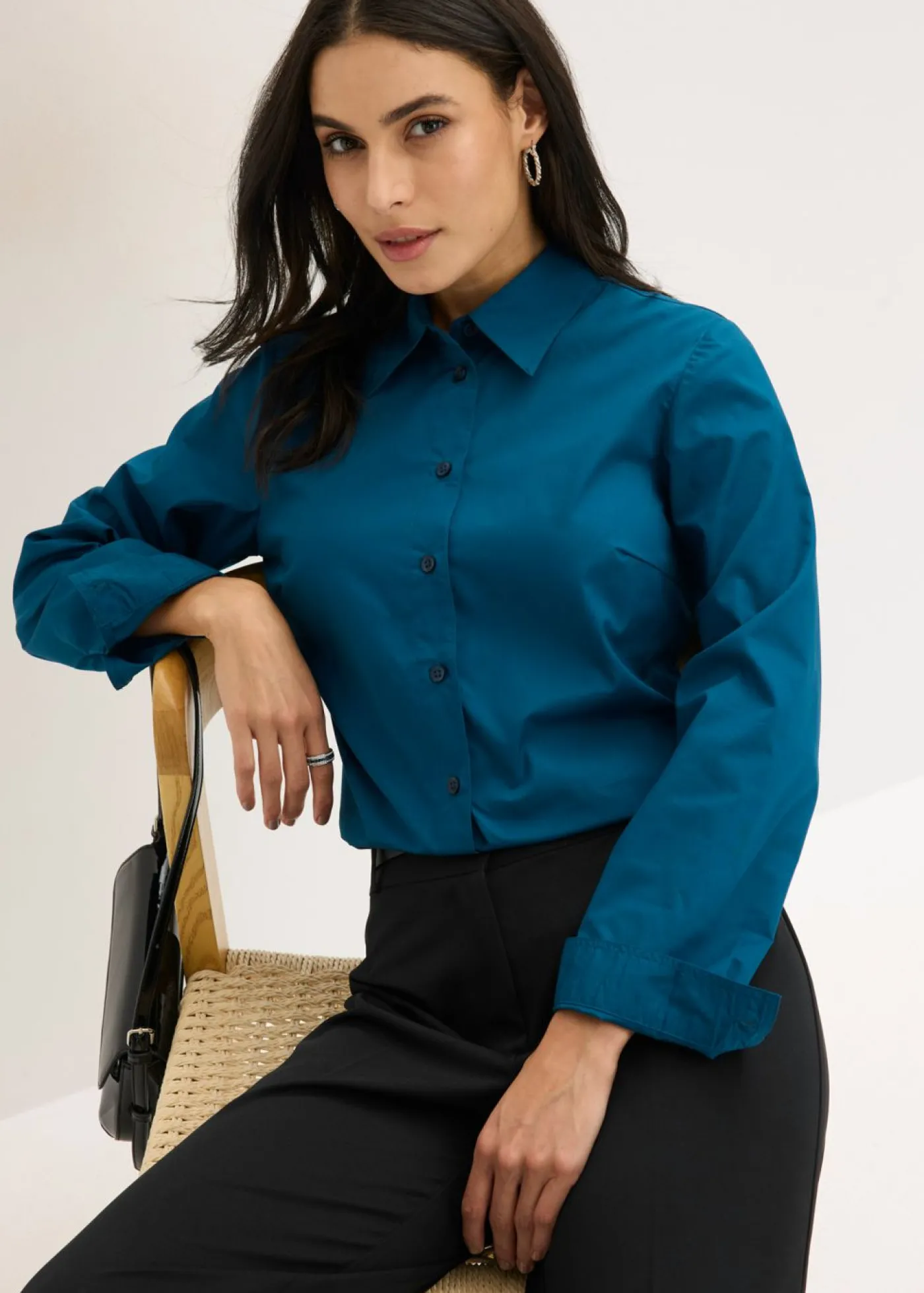 bonprix bonprix Blusa Petróleo azul Online