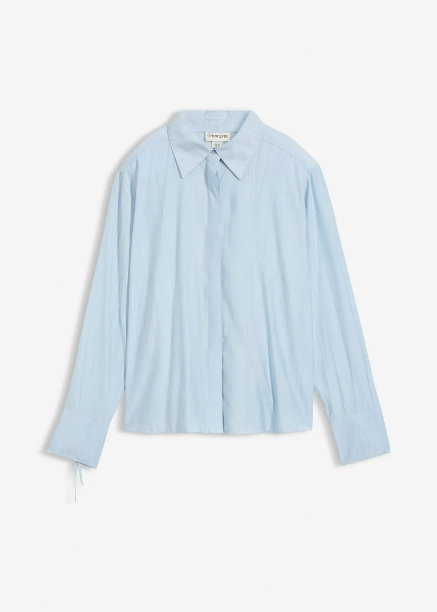 bonprix bonprix Blusa camisera de mezcla de viscosa fluida azul pálido Online
