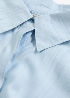 bonprix bonprix Blusa camisera de mezcla de viscosa fluida azul pálido Online