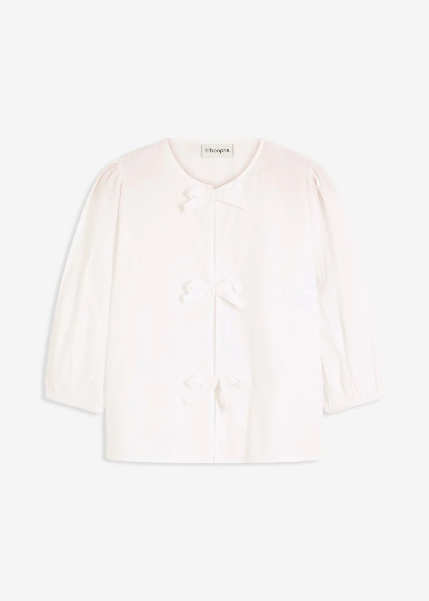 bonprix bonprix Blusa con detalle de lazo Blanco Online