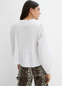 bonprix bonprix Blusa con detalles de lazo Blanco New
