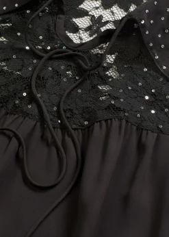 bonprix bonprix Blusa con encaje Negro Online
