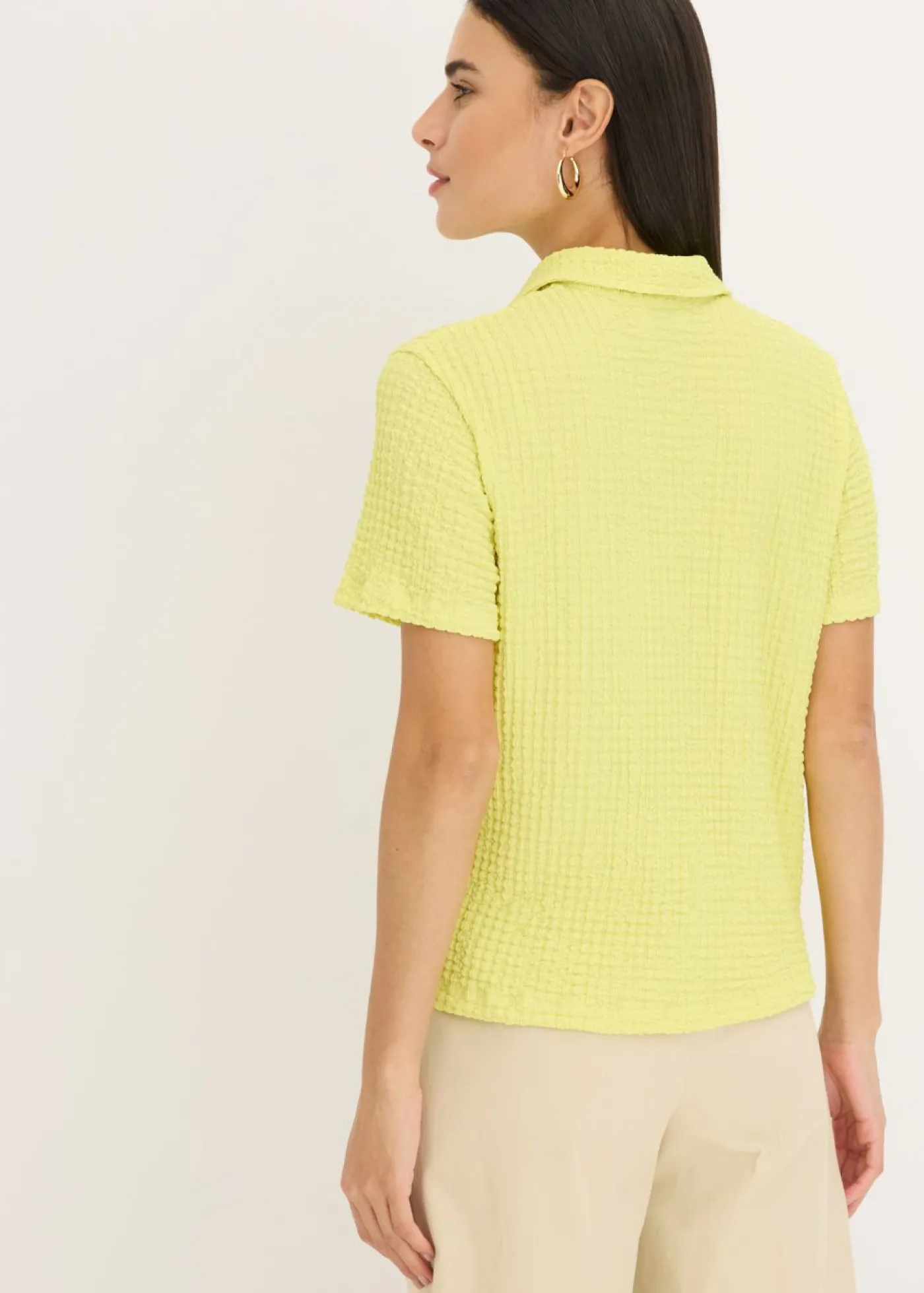bonprix bonprix Blusa con estructura Amarillo cítrico Outlet