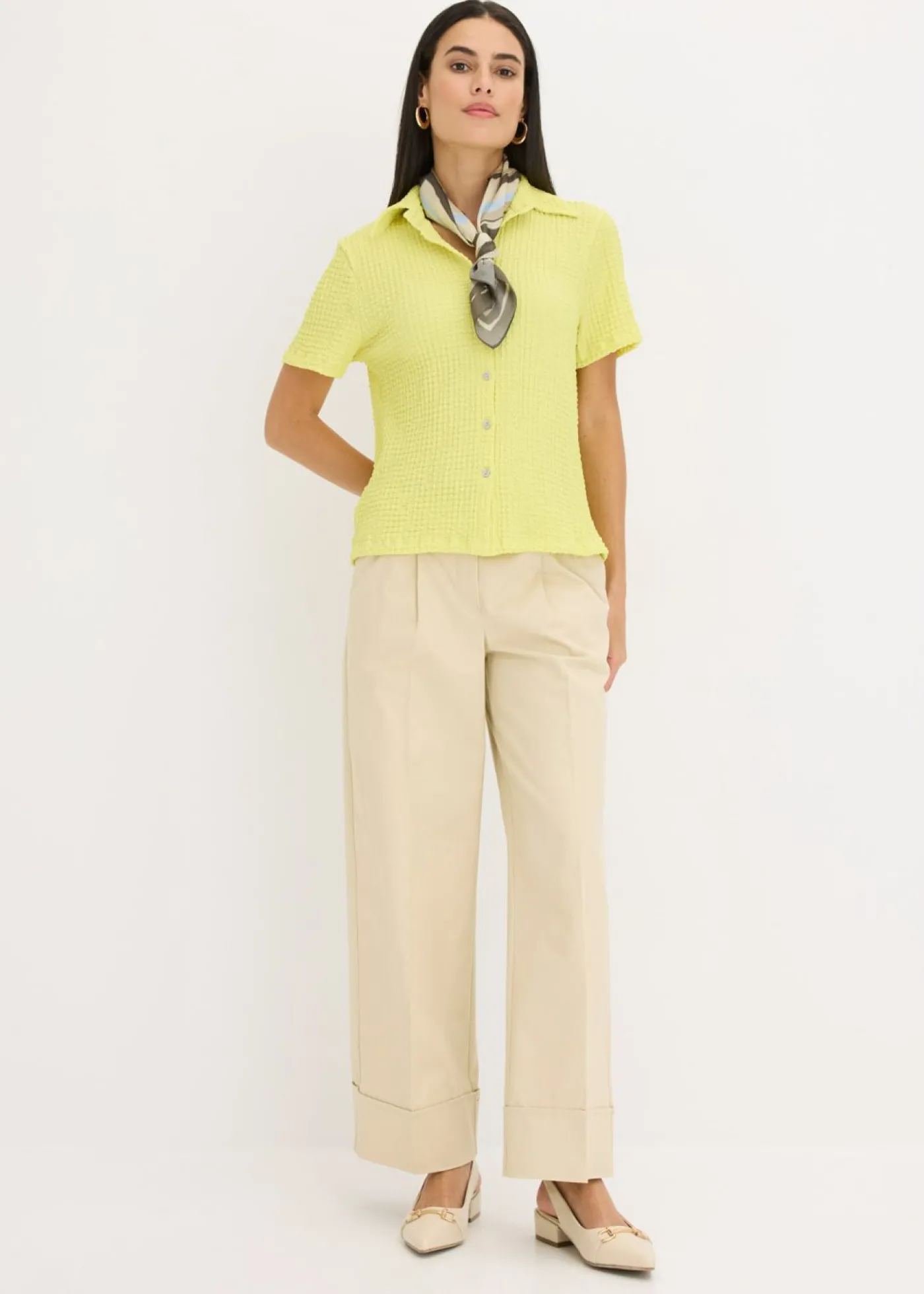 bonprix bonprix Blusa con estructura Amarillo cítrico Outlet