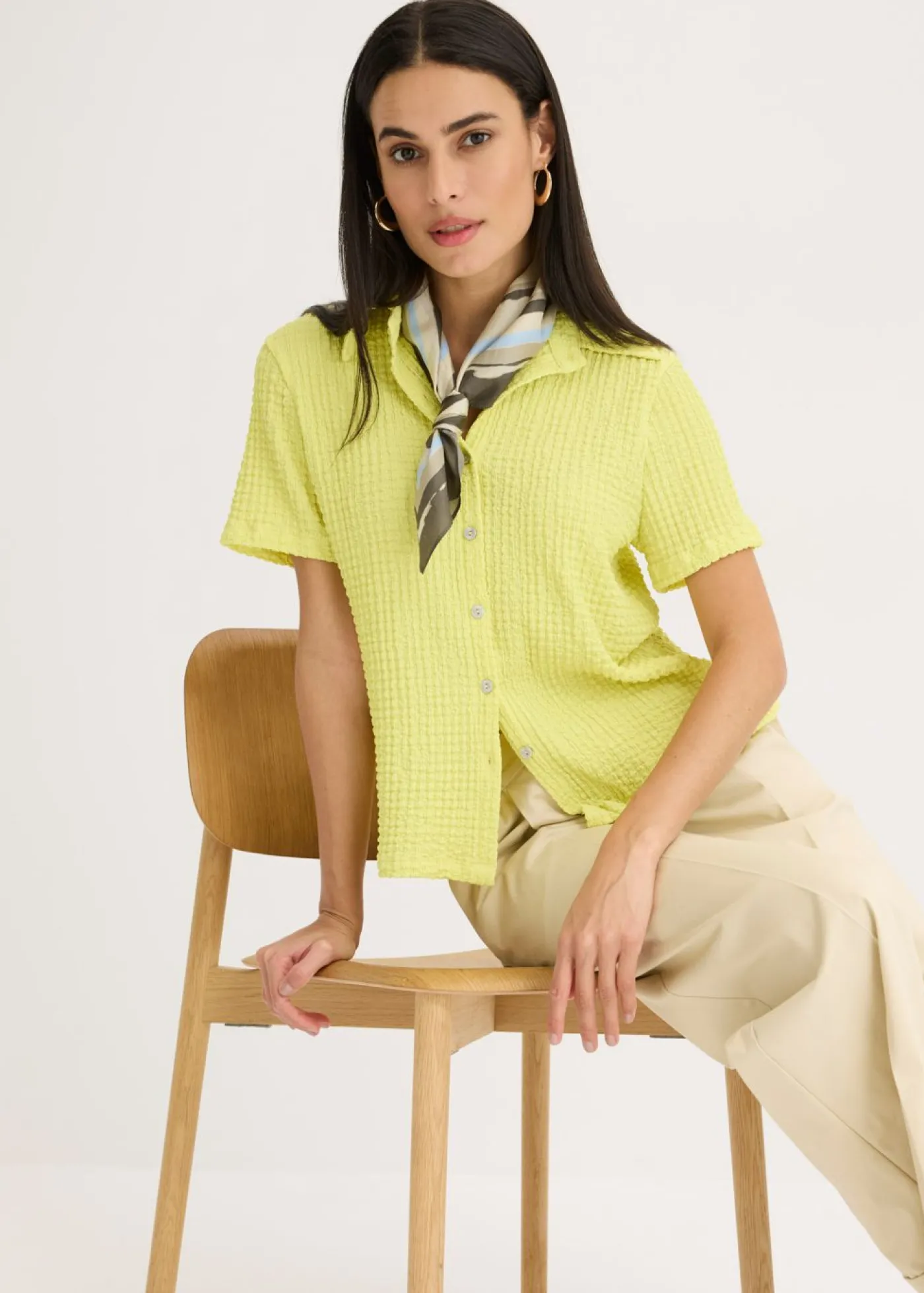 bonprix bonprix Blusa con estructura Amarillo cítrico Outlet