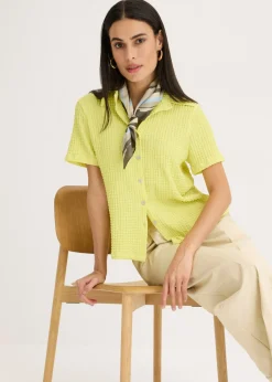 bonprix bonprix Blusa con estructura Amarillo cítrico Outlet