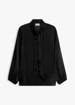 bonprix bonprix Blusa con lazo Negro Best