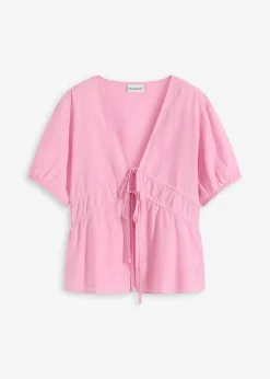 bonprix bonprix Blusa con lazos Rosa