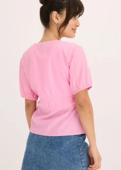 bonprix bonprix Blusa con lazos Rosa