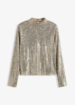 bonprix bonprix Blusa con lentejuelas Piedra Clearance