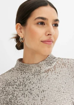 bonprix bonprix Blusa con lentejuelas Piedra Clearance
