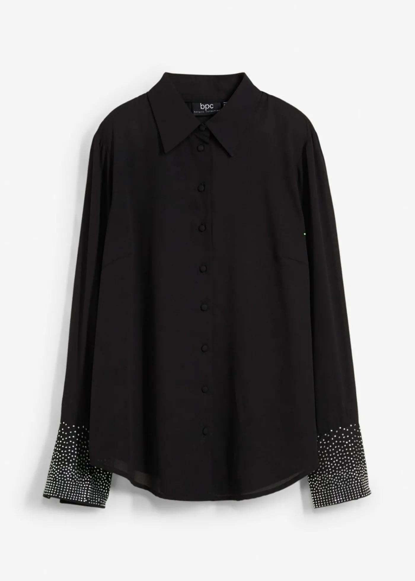 bonprix bonprix Blusa con piedras brillantes Negro Outlet