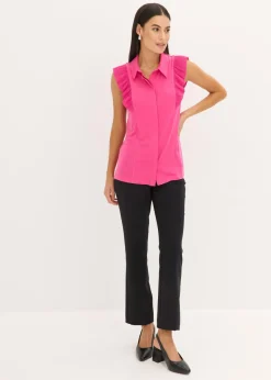 bonprix bonprix Blusa con volantes Pink lady Outlet