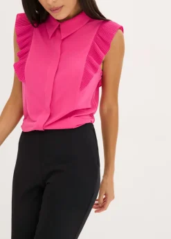 bonprix bonprix Blusa con volantes Pink lady Outlet