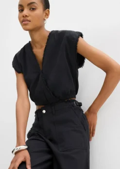 bonprix bonprix Blusa corta Negro
