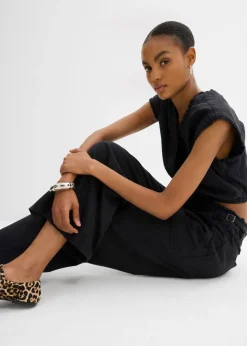 bonprix bonprix Blusa corta Negro